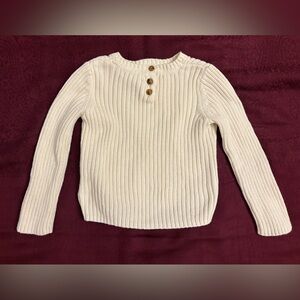 Cynthia Rowley Boys 3T Ivory Ribbed Sweater with Buttons
